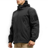 Stalker Soft Shell Waterproof & Windproof Fleece Hooded Jacket - Black