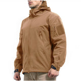Stalker Soft Shell Waterproof & Windproof Fleece Hooded Jacket - Coyote