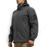 Stalker Soft Shell Waterproof & Windproof Fleece Hooded Jacket - Grey