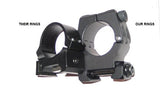 DLP Tactical QD Picatinny Rail Scope Mount Rings for 30mm & 1" Telescopic Sights