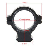 Adaptador de anillo para mira telescópica DLP Tactical de 1”/25 mm/30 mm con montaje en riel Picatinny 