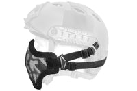 Máscara facial de malla de acero de liberación rápida táctica DLP para casco de combate FAST/ACH/MICH equipado con riel ARC