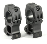 DLP Tactical QD Picatinny Rail Scope Mount Rings for 30mm & 1" Telescopic Sights