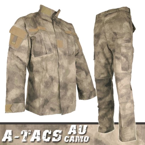A-TACS AU BDU Combat Pants + Jacket Set 65/35 Poly/Cotton Rip Stop