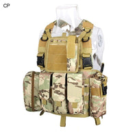 Chaleco táctico DLP RRV Chest Rig MOLLE con cuatro bolsillos