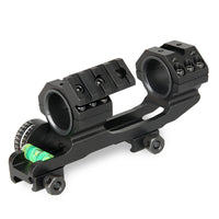 1” / 30mm Picatinny Scope Mount with Angle Indicator,  Bubble Level, and Secondary Dot Sight Mount