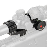 1” / 30mm Picatinny Scope Mount with Angle Indicator,  Bubble Level, and Secondary Dot Sight Mount