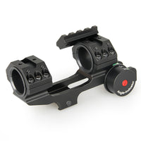 1” / 30mm Picatinny Scope Mount with Angle Indicator,  Bubble Level, and Secondary Dot Sight Mount