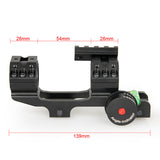 1” / 30mm Picatinny Scope Mount with Angle Indicator,  Bubble Level, and Secondary Dot Sight Mount
