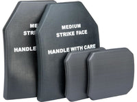 DLP Tactical Dummy Training SAPI Plate Polymer Insert with Side Plates Size Medium (Set of Four)