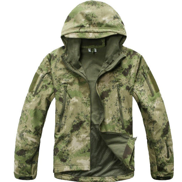 Stalker Soft Shell Waterproof & Windproof Fleece Hooded Jacket - A-TAC –  DLP Tactical