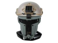 Máscara facial completa de acero y polímero de liberación rápida para casco de combate FAST / ACH / MICH equipado con riel ARC