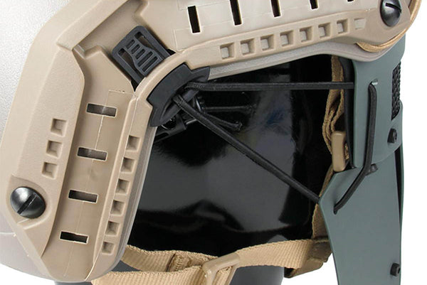 arc fast mt helmet Quick Release Polymer & Steel Full Face Mask for ARC Rail Equipped FAS – DLP Tactical