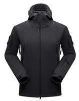 Stalker Soft Shell Waterproof & Windproof Fleece Hooded Jacket - Black