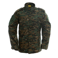 Conjunto de pantalón y chaqueta de combate BDU Digital Woodland Rip Stop 65/35 poliéster/algodón