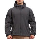 Stalker Soft Shell Waterproof & Windproof Fleece Hooded Jacket - Grey