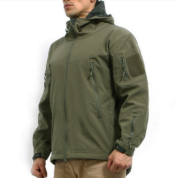 Stalker Soft Shell Waterproof & Windproof Fleece Hooded Jacket - Green