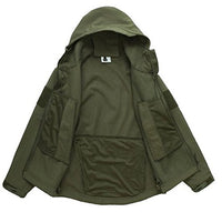 Stalker Soft Shell Waterproof & Windproof Fleece Hooded Jacket - Green