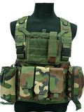 Chaleco táctico DLP RRV Chest Rig MOLLE con cuatro bolsillos