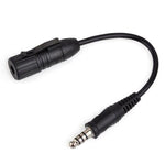 Adaptador de amplificador/micrófono dinámico a condensador para auriculares Peltor Comtac/MSA Sordin de baja impedancia a PTT/radio de alta impedancia