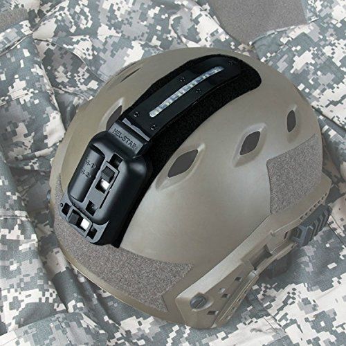 Tactical Helmet Strobe Signal Light – Fast Helmet Mount With 5 Flash Modes & IR LED For Airsoft, Military, & Survival
