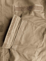 Conjunto de pantalón y chaqueta de combate BDU color tostado Rip Stop 65/35 poliéster/algodón