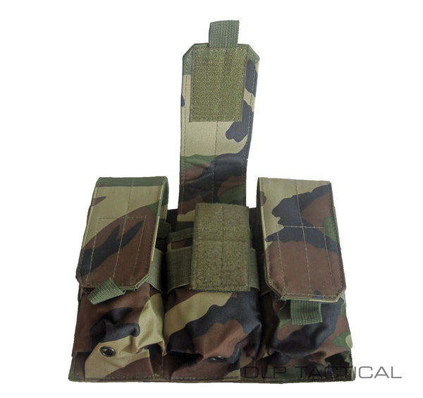 DECHO-C Tactical 5.56 Triple Mag Pouch: Porta Caricatori In Nylon Per AriaSoft E Militare (Molle, Aperto)